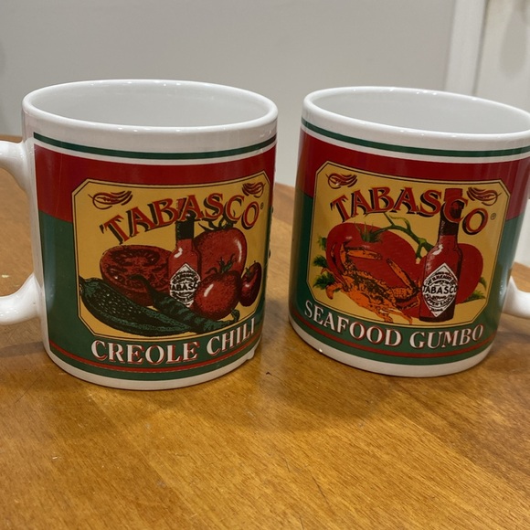 NWOT.  Set of 2, 16oz., Tabasco brand, ceramic mugs. - Picture 8 of 11